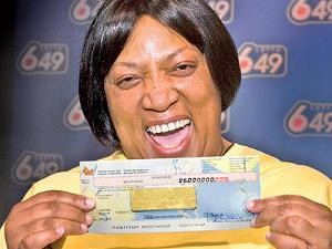 “Can you see my cheque- Lottery chose me”