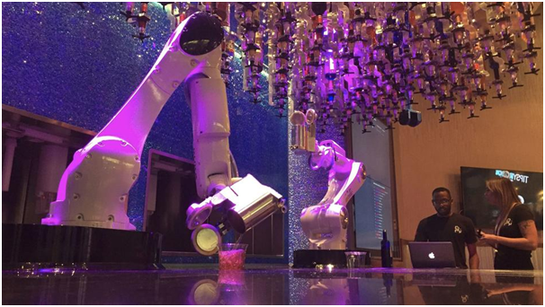 Robots working as Las Vegas Bar tenders
