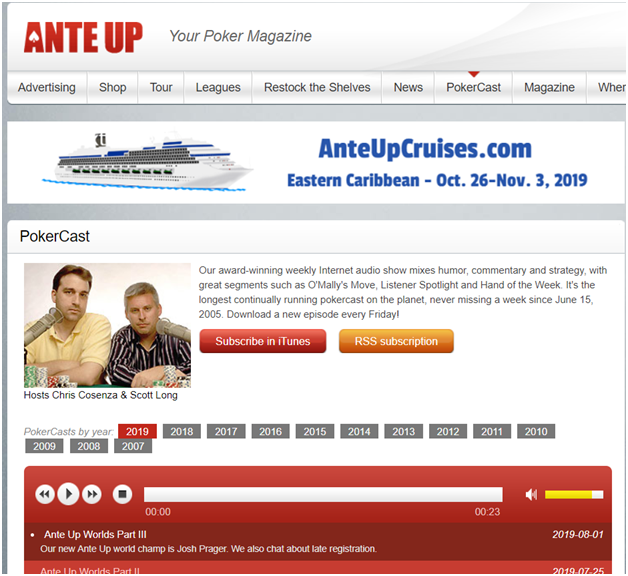 Ante Up Podcasts